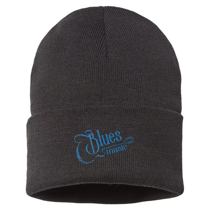 Blues Music Blues Lover Musician Guitarist Guitar Player Sustainable Knit Beanie