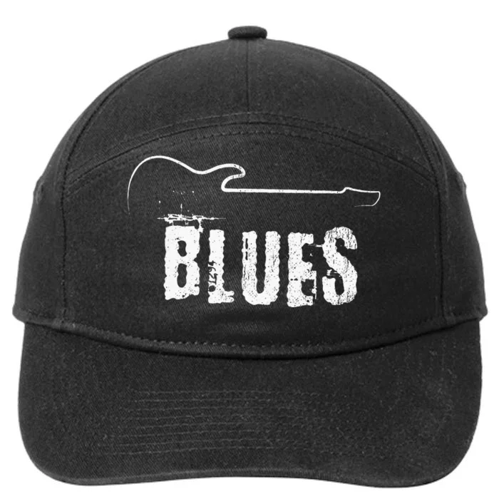 Blues Music Blues Guitar Vintage 7-Panel Snapback Hat