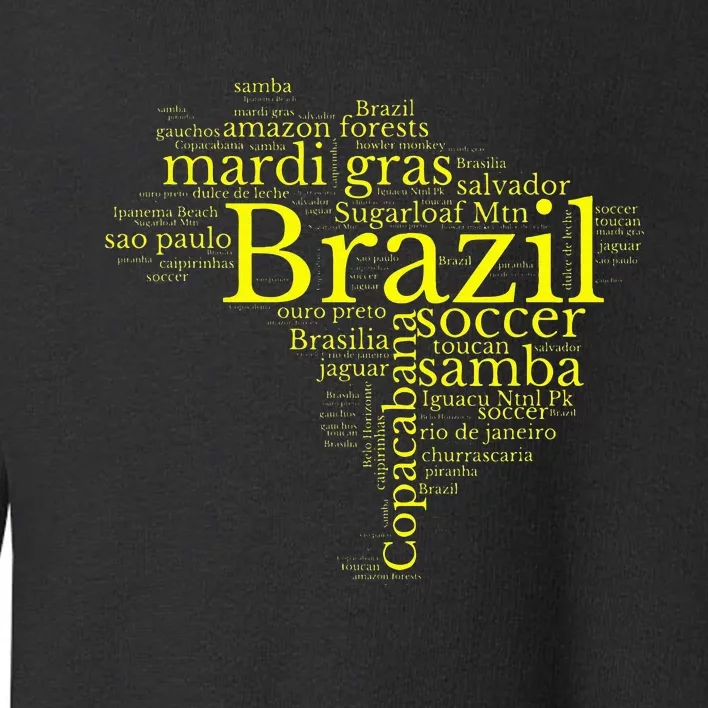 Brazil Map Brazilian Soccer Copacabana Brasil Men Women Gift Toddler Sweatshirt