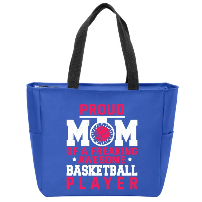 Basketball Mom Bball Player Mother Theme Quote Great Gift Zip Tote Bag