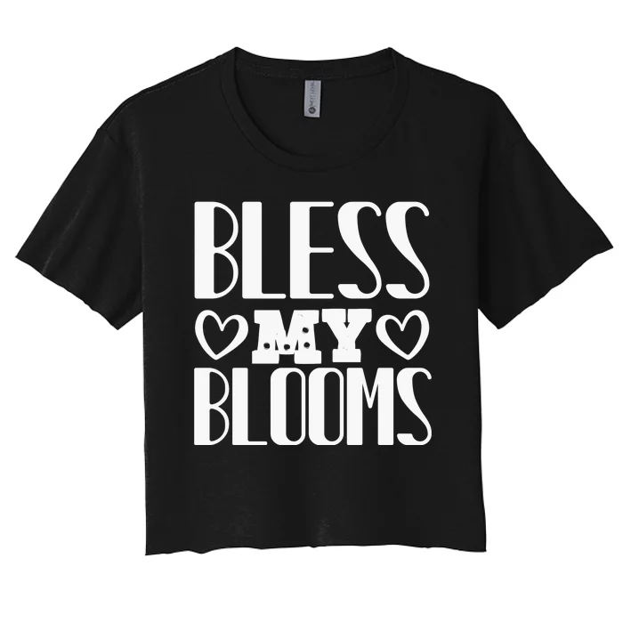 Bless My Blooms Women's Crop Top Tee