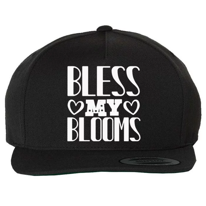 Bless My Blooms Wool Snapback Cap