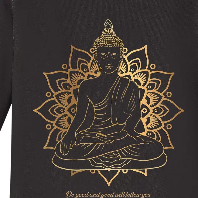 Buddha Mandala Buddhist Mindfulness Buddhism Spiritual Baby Long Sleeve Bodysuit