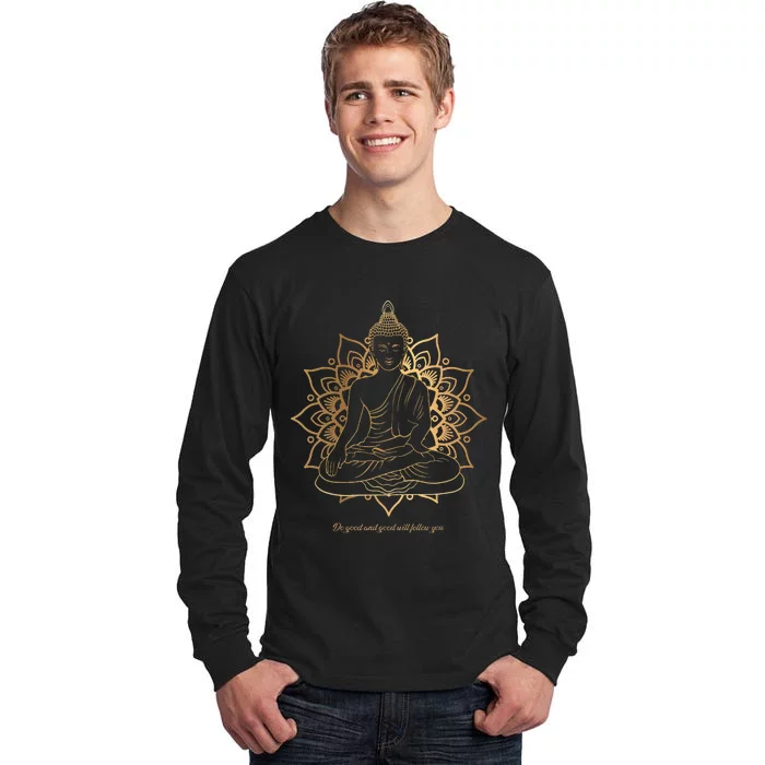 Buddha Mandala Buddhist Mindfulness Buddhism Spiritual Tall Long Sleeve T-Shirt