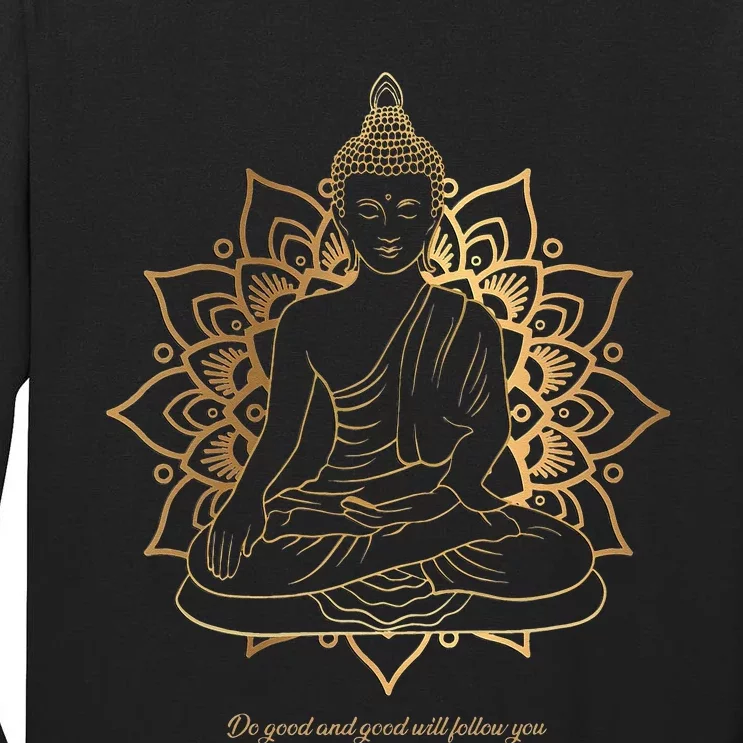 Buddha Mandala Buddhist Mindfulness Buddhism Spiritual Tall Long Sleeve T-Shirt