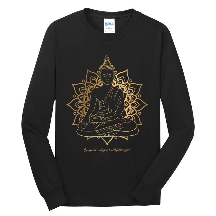 Buddha Mandala Buddhist Mindfulness Buddhism Spiritual Tall Long Sleeve T-Shirt