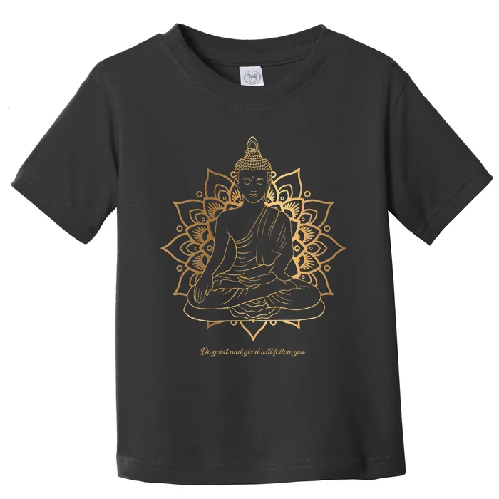 Buddha Mandala Buddhist Mindfulness Buddhism Spiritual Toddler T-Shirt