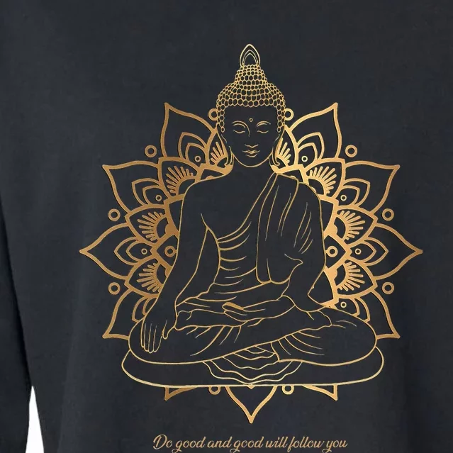 Buddha Mandala Buddhist Mindfulness Buddhism Spiritual Cropped Pullover Crew