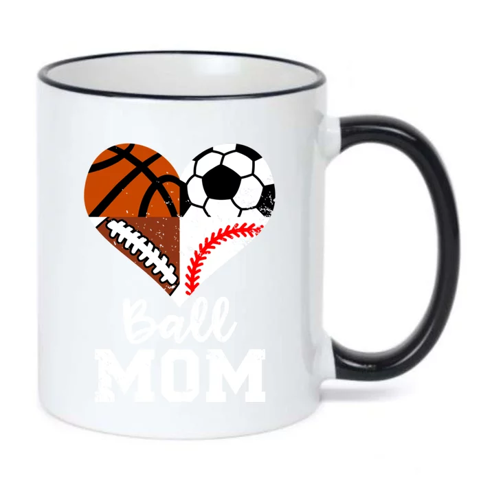 Baseball Mom Basketball Football Gift Black Color Changing Mug