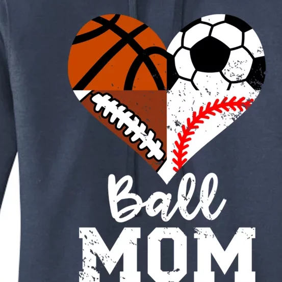 Baseball Mom Basketball Football Gift Women's Pullover Hoodie