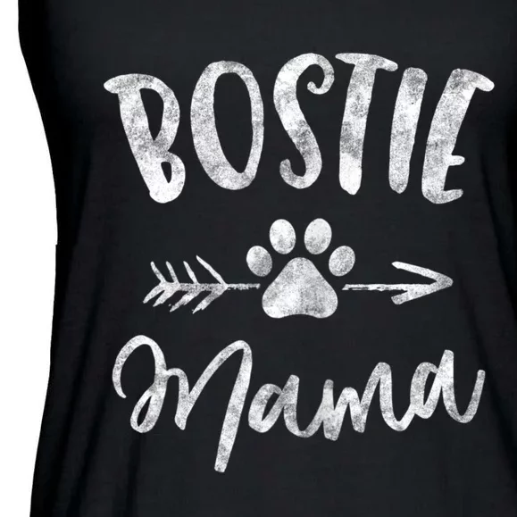 Bostie Mama Boston Terrier Lover Gifts Dog Mom Ladies Essential Flowy Tank