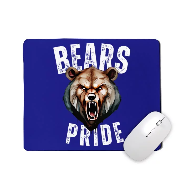 Bears Mascot Back To School Spirit Pride Sport Fans Game Day Mousepad