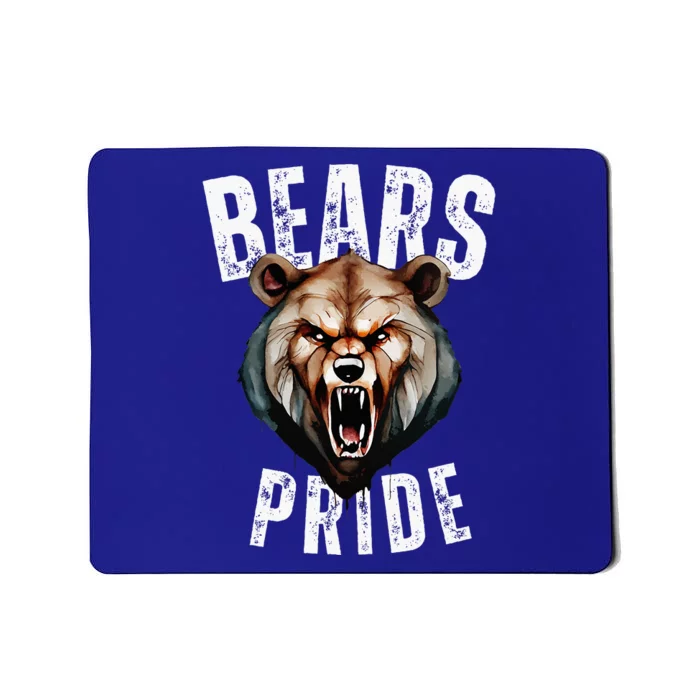 Bears Mascot Back To School Spirit Pride Sport Fans Game Day Mousepad