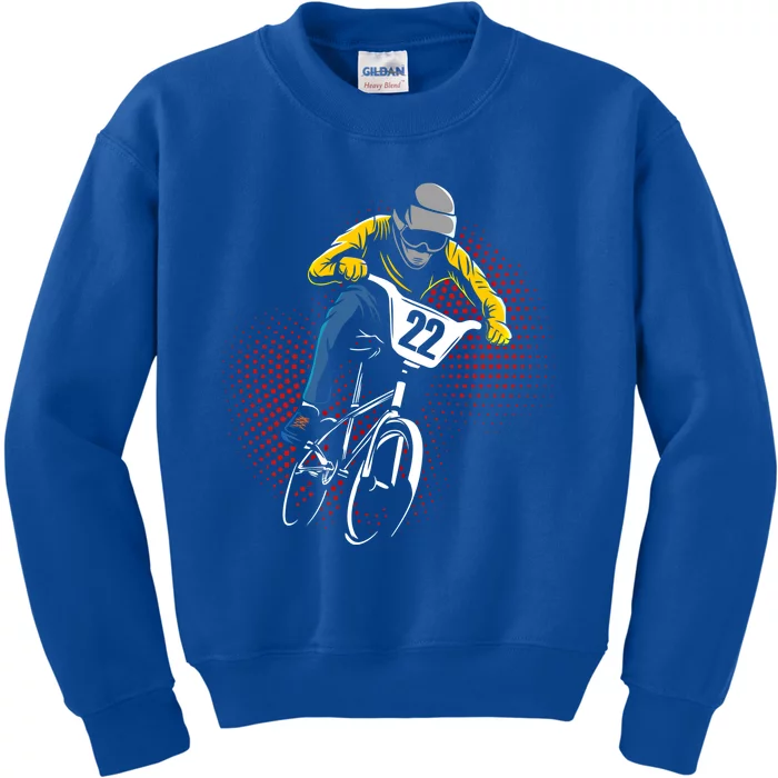 Bmx Mountain Biking Bike Racer Gift Kids Sweatshirt