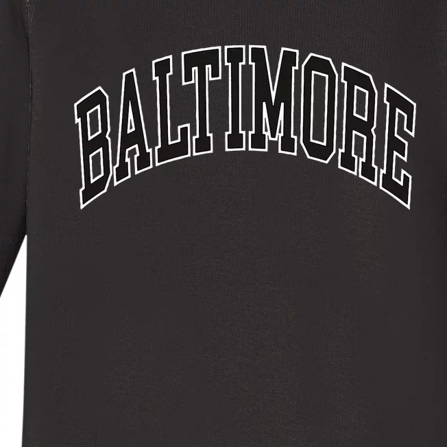 Baltimore Maryland Baby Long Sleeve Bodysuit