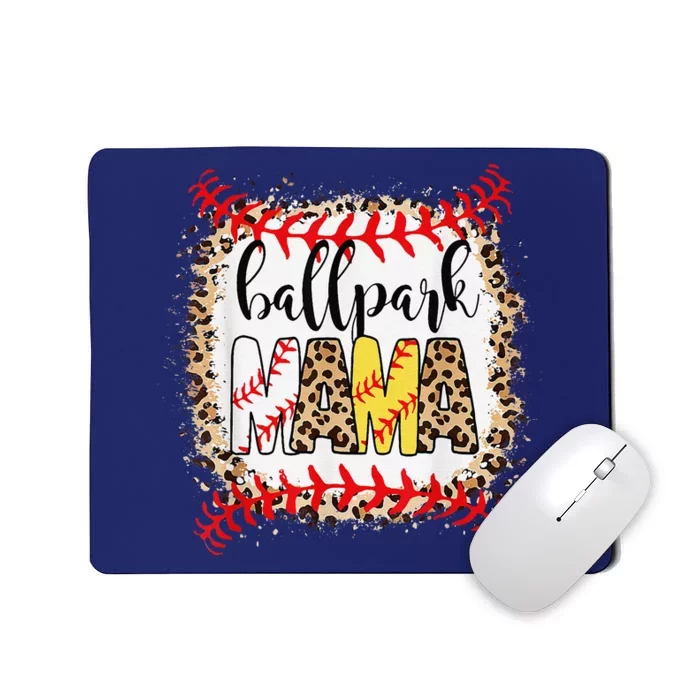 Ballpark Mama Ball Happy MotherS Day Leopard Bleached Mousepad