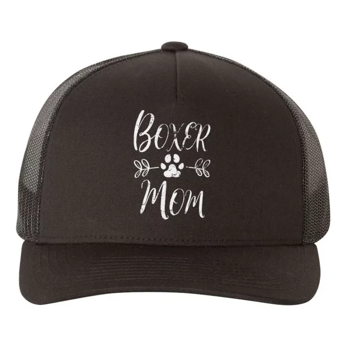 Boxer Mom Boxer Dog Lover Owner Funny Boxer Dog Mom Yupoong Adult 5-Panel Trucker Hat