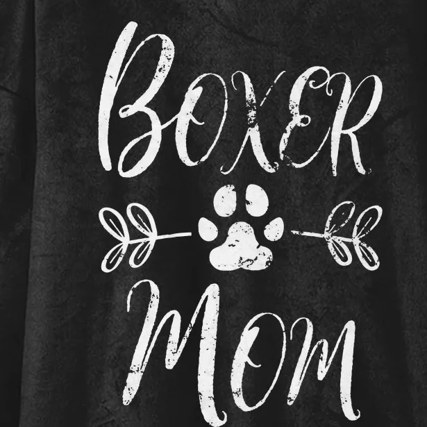 Boxer Mom Boxer Dog Lover Owner Funny Boxer Dog Mom Hooded Wearable Blanket