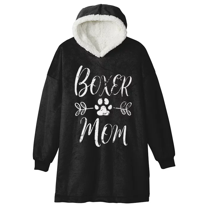 Boxer Mom Boxer Dog Lover Owner Funny Boxer Dog Mom Hooded Wearable Blanket