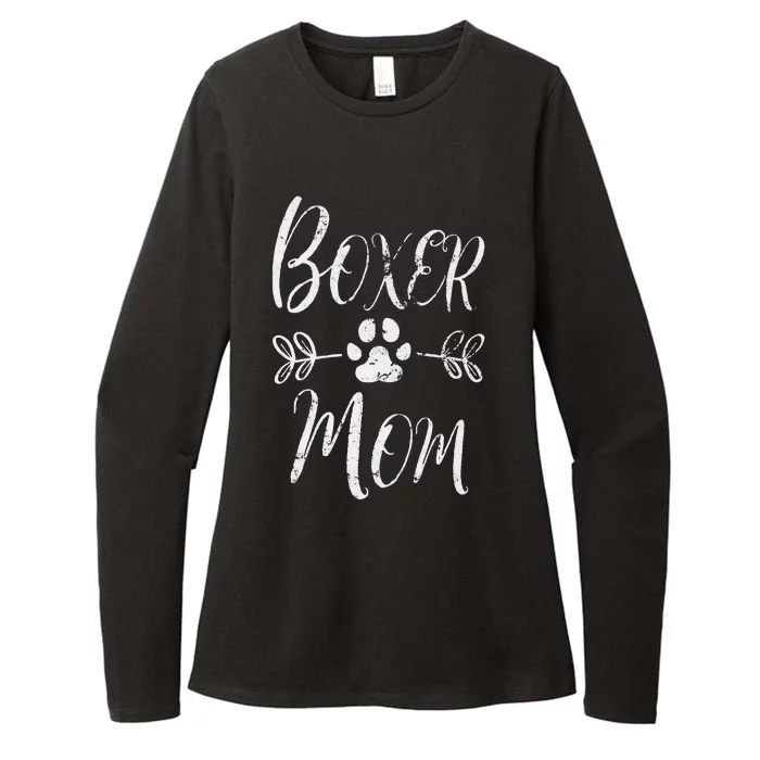 Boxer Mom Boxer Dog Lover Owner Funny Boxer Dog Mom Womens CVC Long Sleeve Shirt