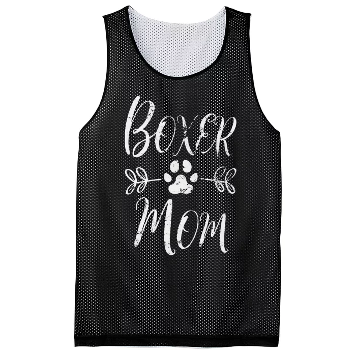 Boxer Mom Boxer Dog Lover Owner Funny Boxer Dog Mom Mesh Reversible Basketball Jersey Tank