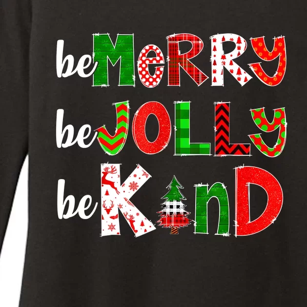 Be Merry Be Jolly Be Kind Merry Christmas Teacher Xmas Pjs Womens CVC Long Sleeve Shirt