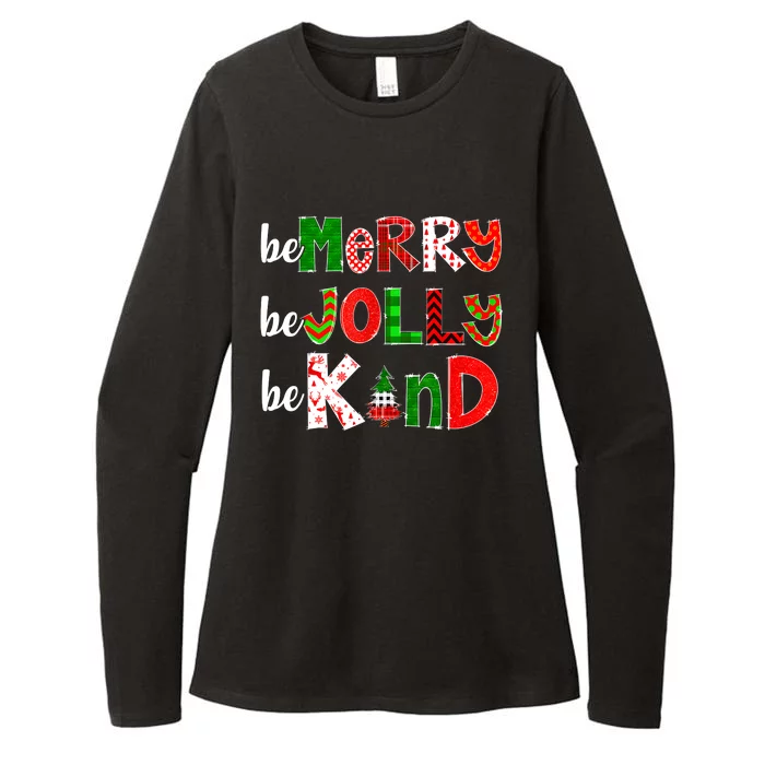 Be Merry Be Jolly Be Kind Merry Christmas Teacher Xmas Pjs Womens CVC Long Sleeve Shirt