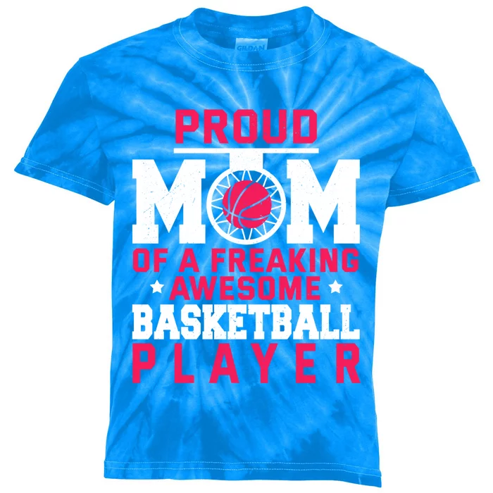 Basketball Mom Bball Player Mother Theme Quote Gift Kids Tie-Dye T-Shirt