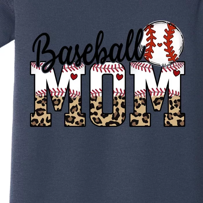 Baseball Mama Baseball Mom Leopard Baseball Mama Sport Mom Baby Bodysuit