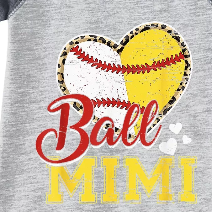 Ball Mom Baseball Softball Mimi Team Sports Infant Baby Jersey Bodysuit