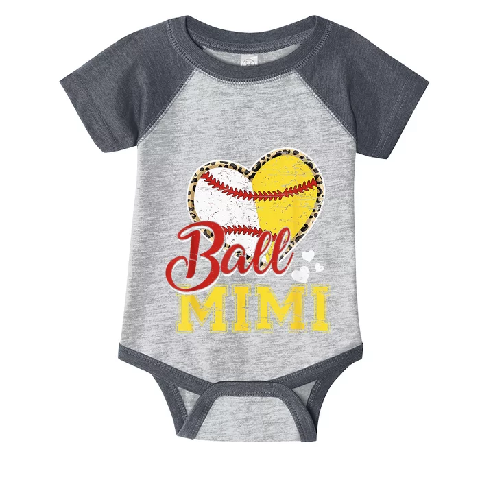 Ball Mom Baseball Softball Mimi Team Sports Infant Baby Jersey Bodysuit