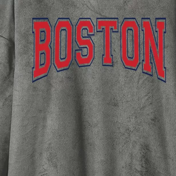 Boston Massachusetts Hooded Wearable Blanket