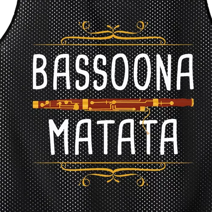 Bassoona Matata Bassoon Player Bassoonist Musician Mesh Reversible Basketball Jersey Tank