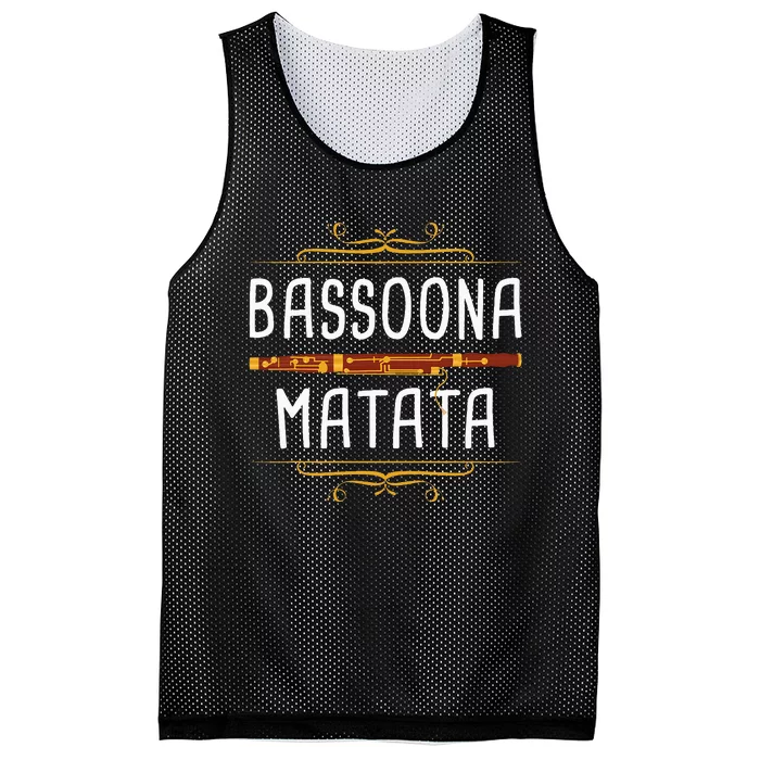 Bassoona Matata Bassoon Player Bassoonist Musician Mesh Reversible Basketball Jersey Tank