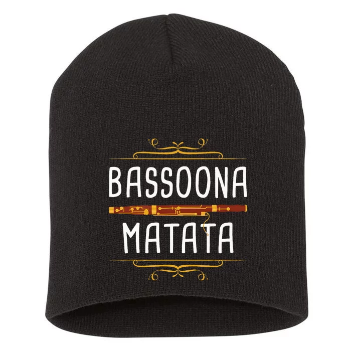 Bassoona Matata Bassoon Player Bassoonist Musician Short Acrylic Beanie