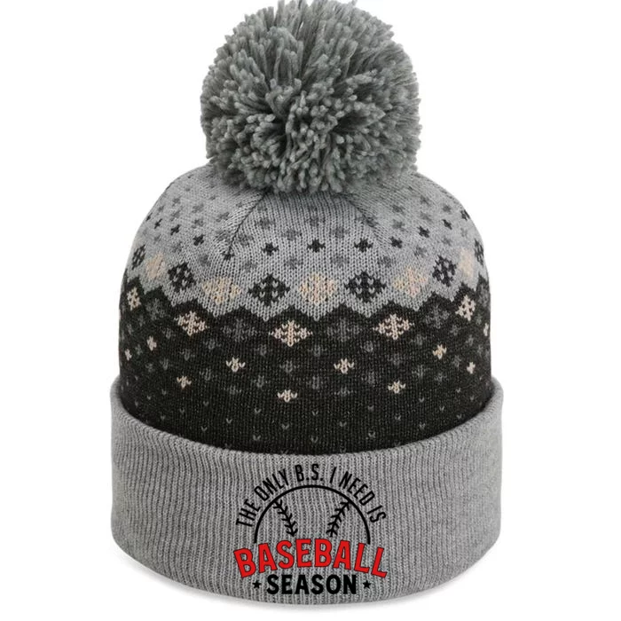 Baseball Mama The Baniff Cuffed Pom Beanie