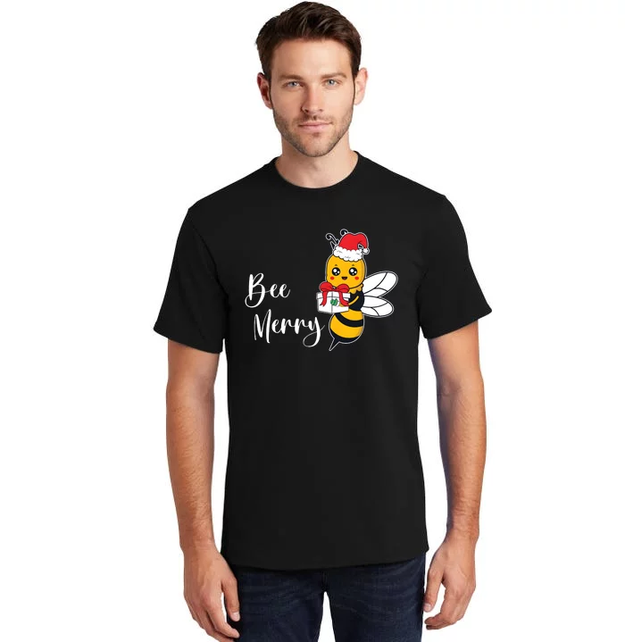 Bee Merry Beekeepers Christmas Party Merry Christmas Tall T-Shirt