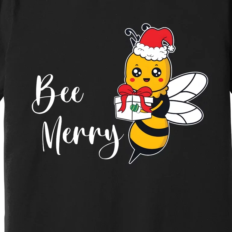 Bee Merry Beekeepers Christmas Party Merry Christmas Premium T-Shirt