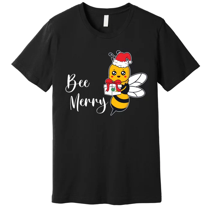 Bee Merry Beekeepers Christmas Party Merry Christmas Premium T-Shirt