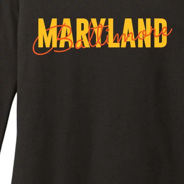 Baltimore Maryland Womens CVC Long Sleeve Shirt