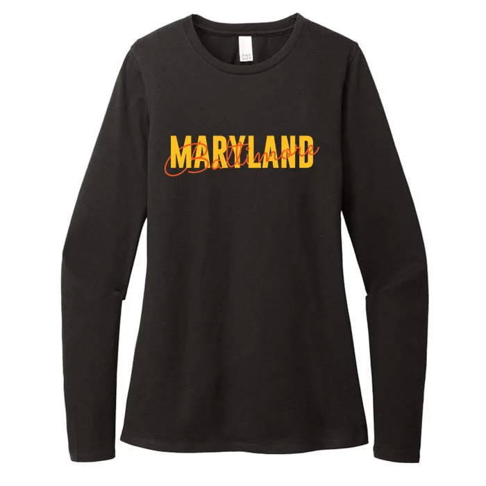 Baltimore Maryland Womens CVC Long Sleeve Shirt