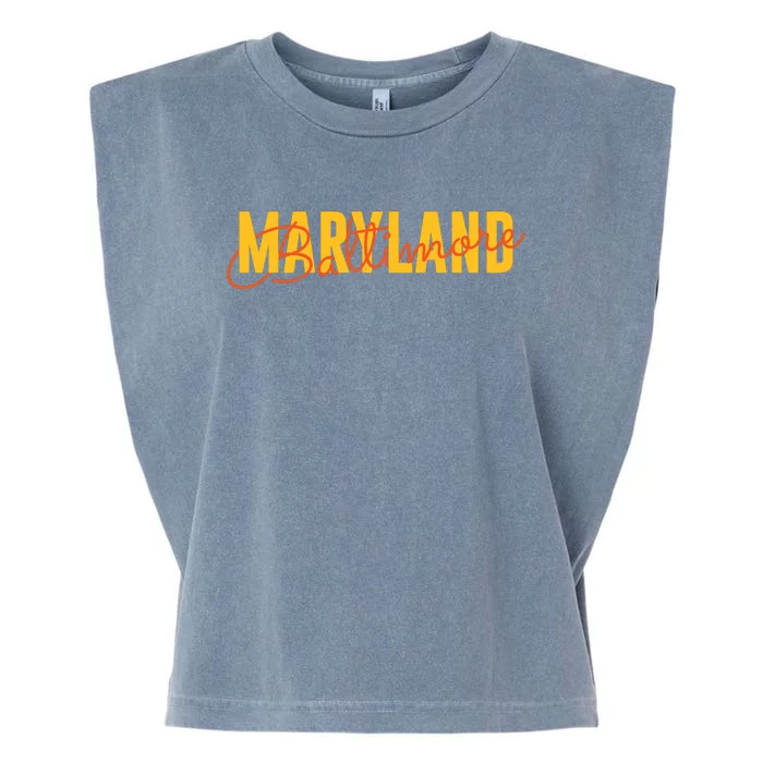 Baltimore Maryland Garment-Dyed Women's Muscle Tee