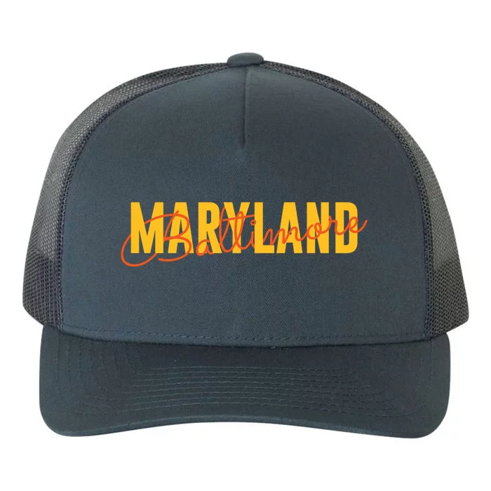 Baltimore Maryland Yupoong Adult 5-Panel Trucker Hat