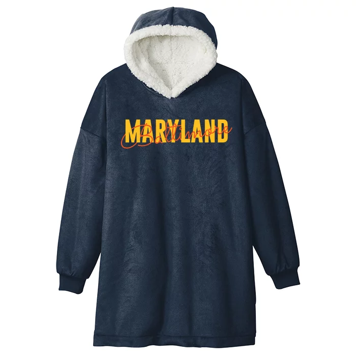 Baltimore Maryland Hooded Wearable Blanket