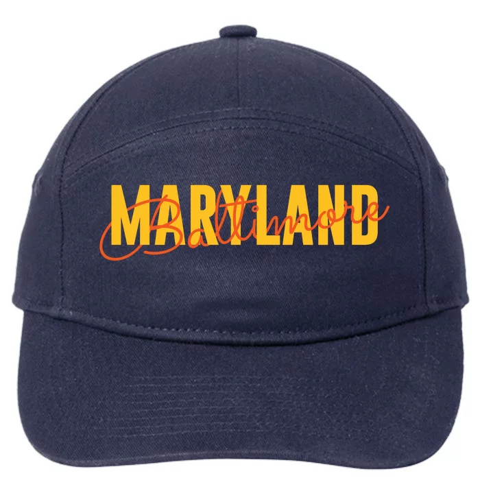 Baltimore Maryland 7-Panel Snapback Hat