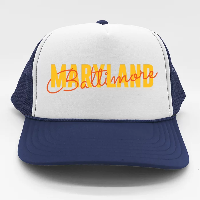 Baltimore Maryland Trucker Hat