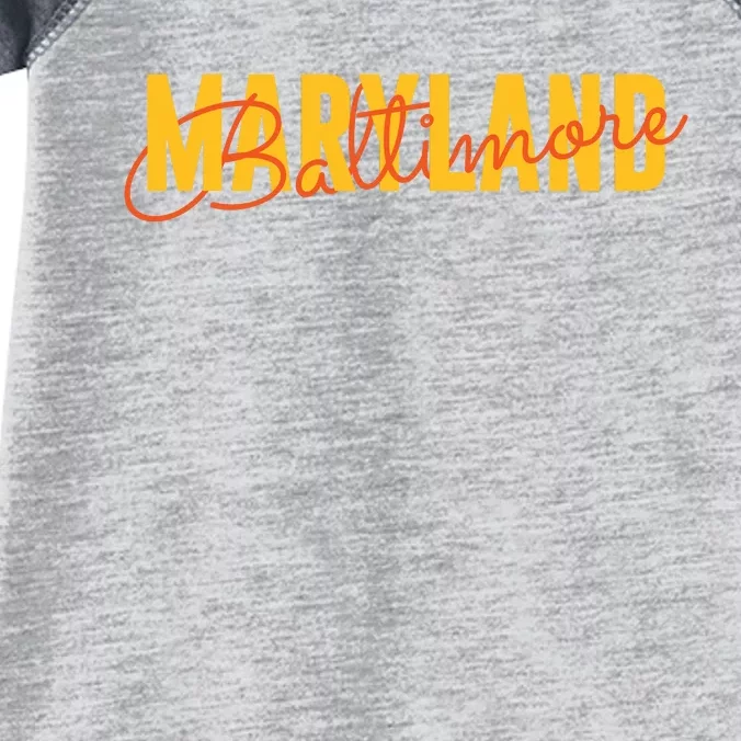 Baltimore Maryland Infant Baby Jersey Bodysuit