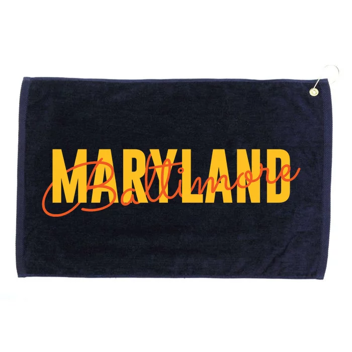 Baltimore Maryland Grommeted Golf Towel