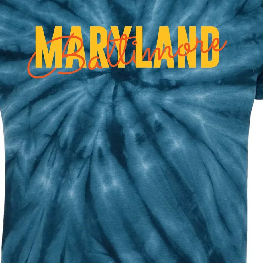 Baltimore Maryland Kids Tie-Dye T-Shirt