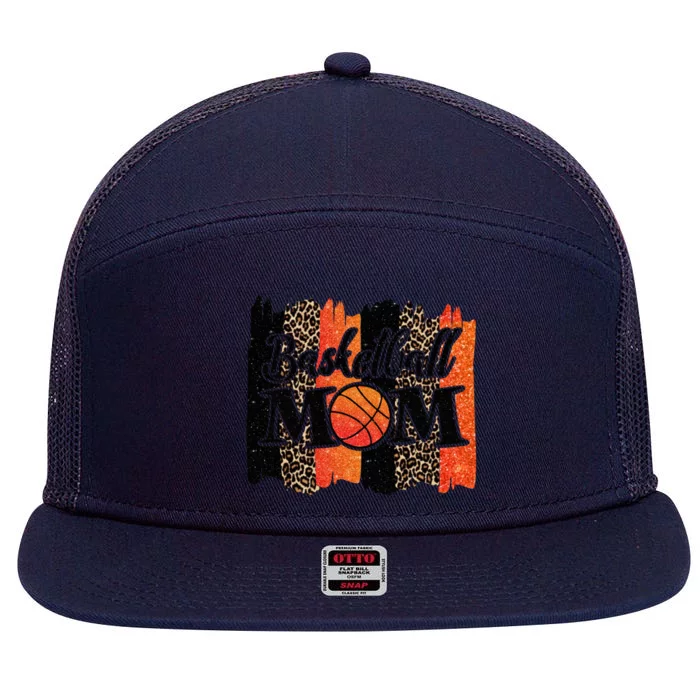 Basketball Mom Basketball 7 Panel Mesh Trucker Snapback Hat